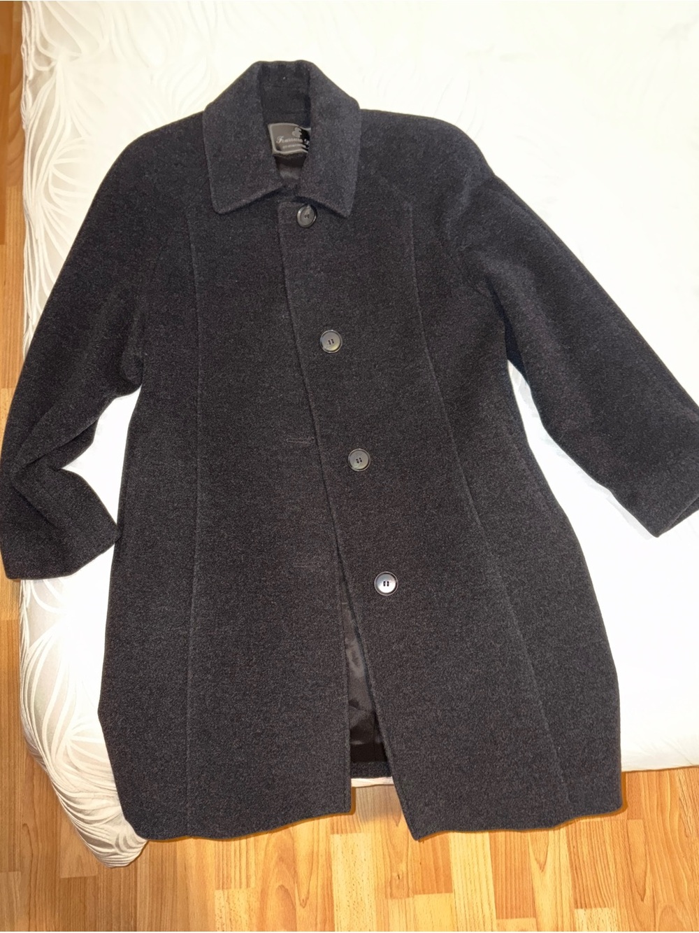 Women’s Dark Charcoal Wool Coat